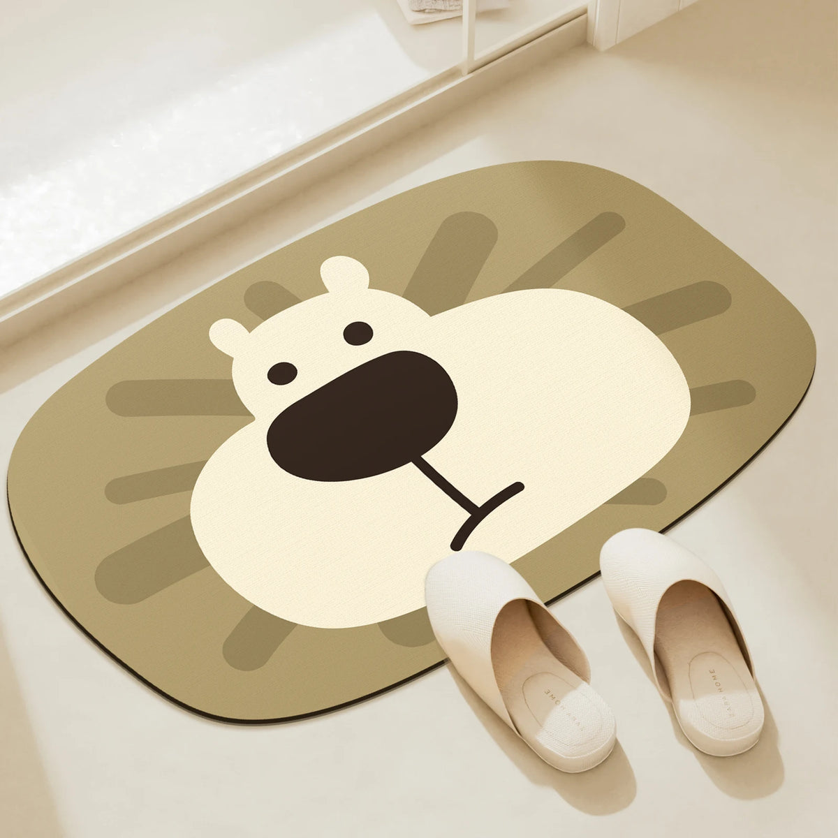 Lion Head Bath Mat