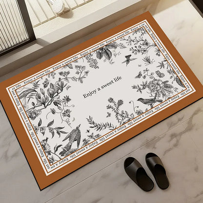 Vintage Botanical Bath Mat