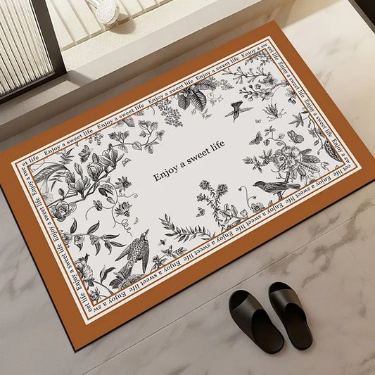 Vintage Botanical Bath Mat