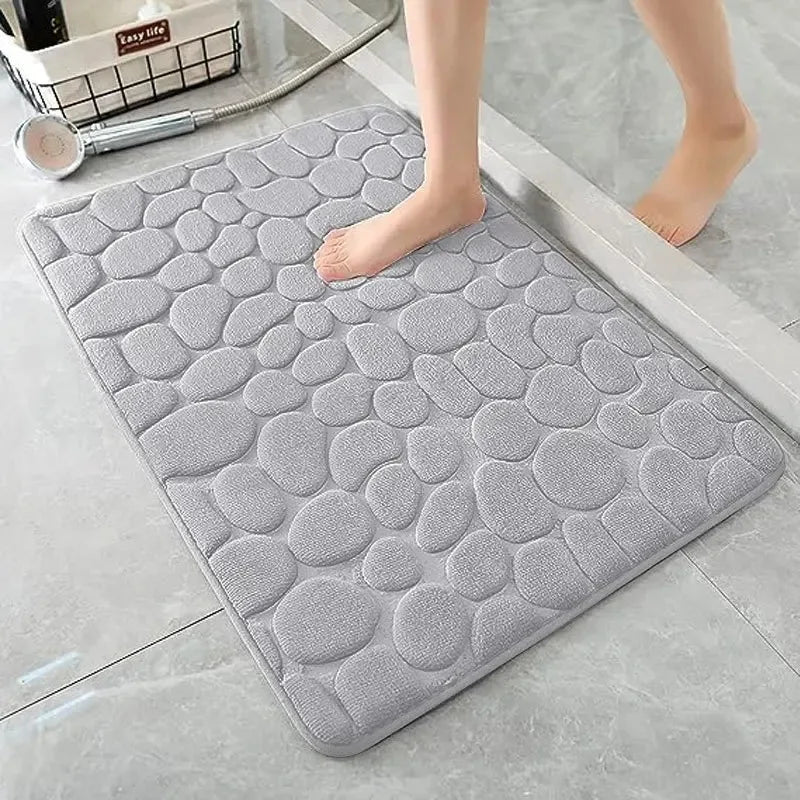 Grey Pebble Bath Mat