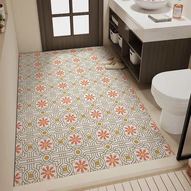 Retro Geometric Bath Mat