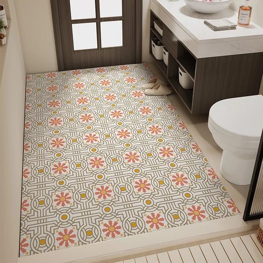 Retro Geometric Bath Mat