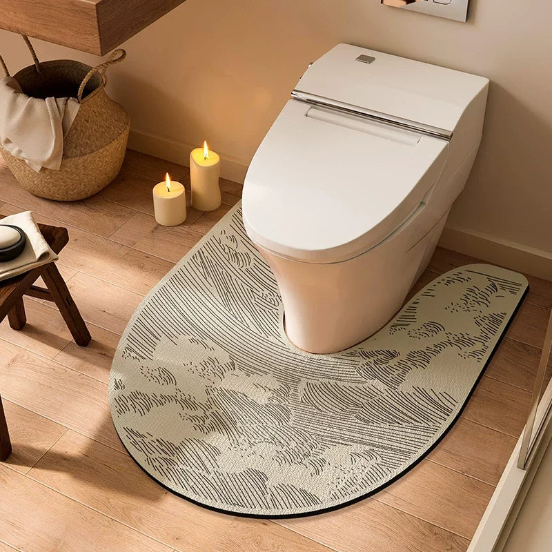 Chinese style toilet mat