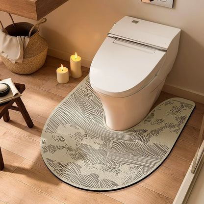 Chinese style toilet mat