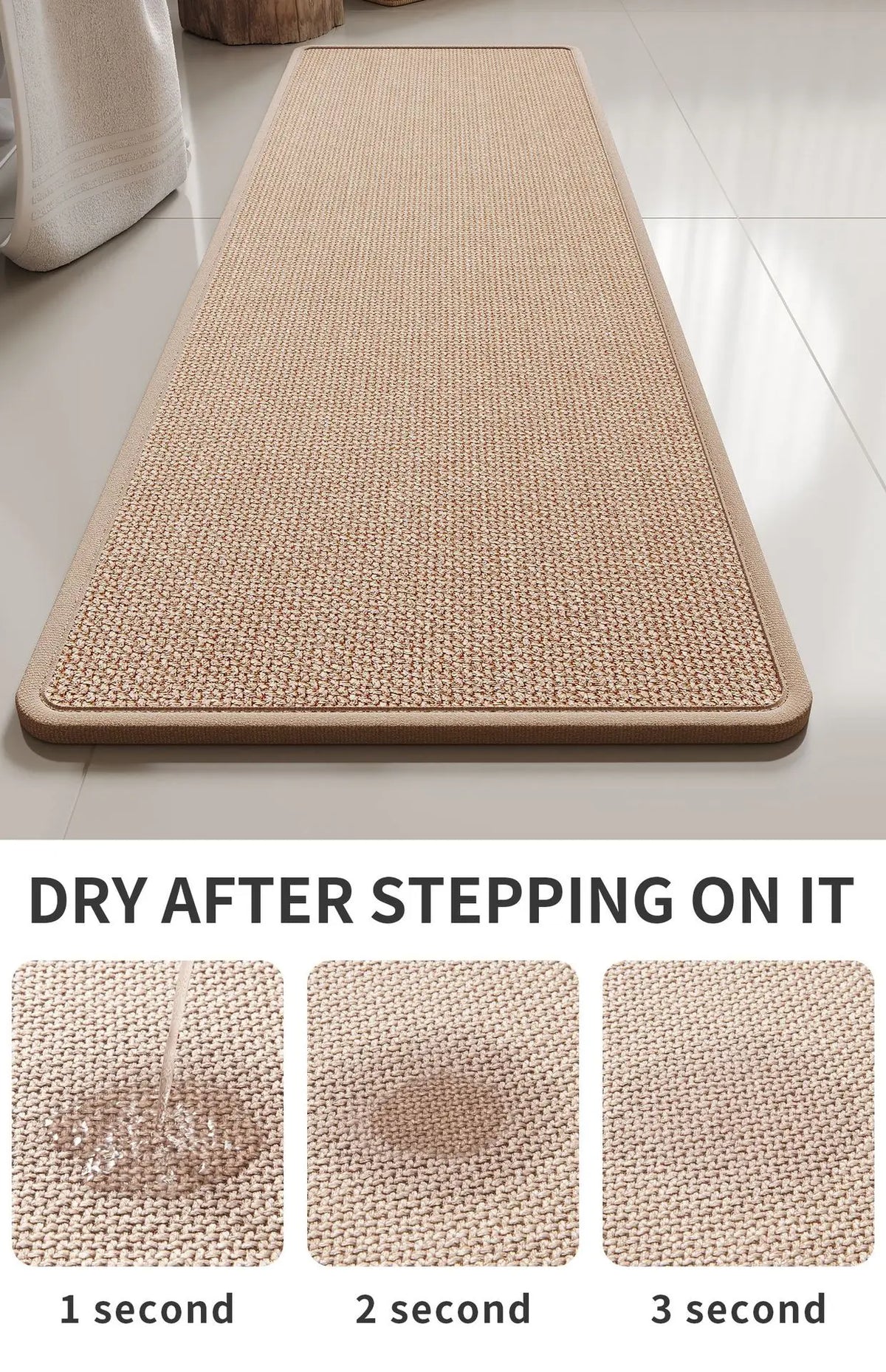 Linen Bath Mat Runner