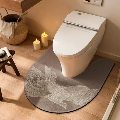 Black and White toilet mat
