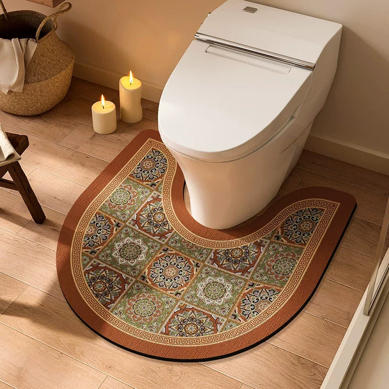 Vintage toilet mat