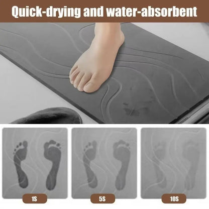 Grey anti slip bath mat