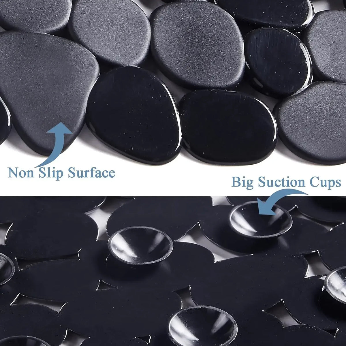 Black Non Slip Bath Mat
