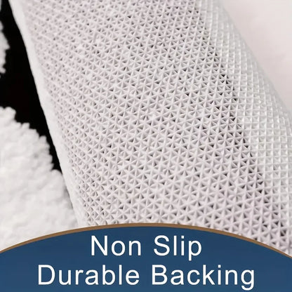 Black and White Bath Mat Slogan